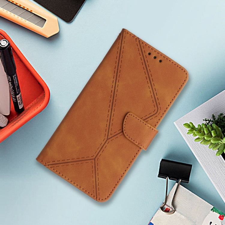 For Motorola Edge 5G 2024 Stitching Embossed Leather Phone Case(Brown) - Motorola Cases by PMC Jewellery | Online Shopping South Africa | PMC Jewellery | Buy Now Pay Later Mobicred