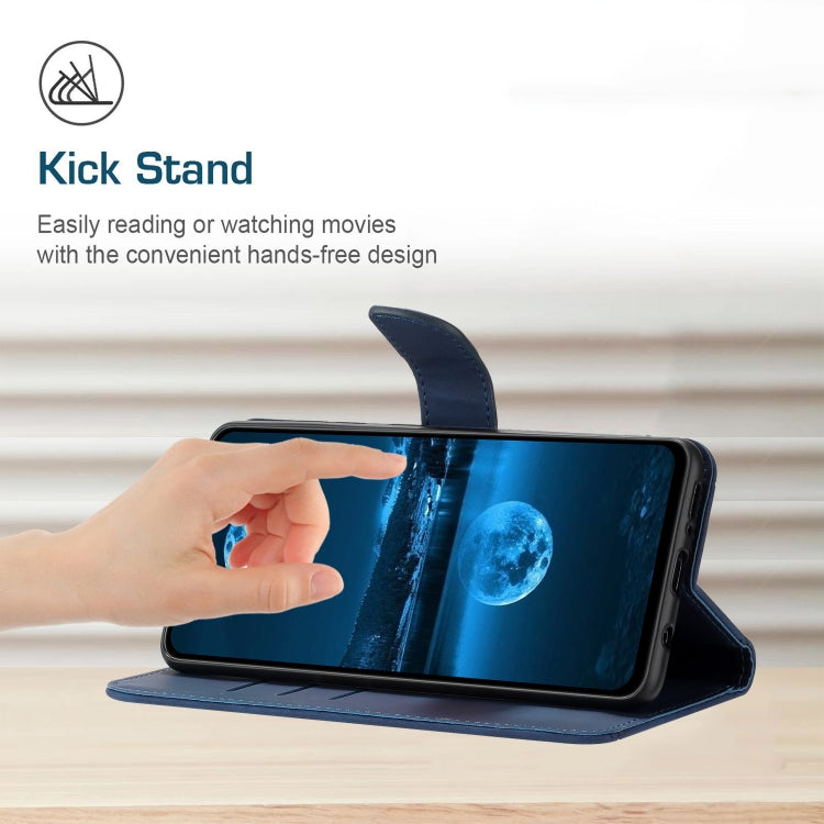For Motorola Moto G35 5G Stitching Embossed Leather Phone Case(Blue) - free shipping - PMC TechLife - Order now!