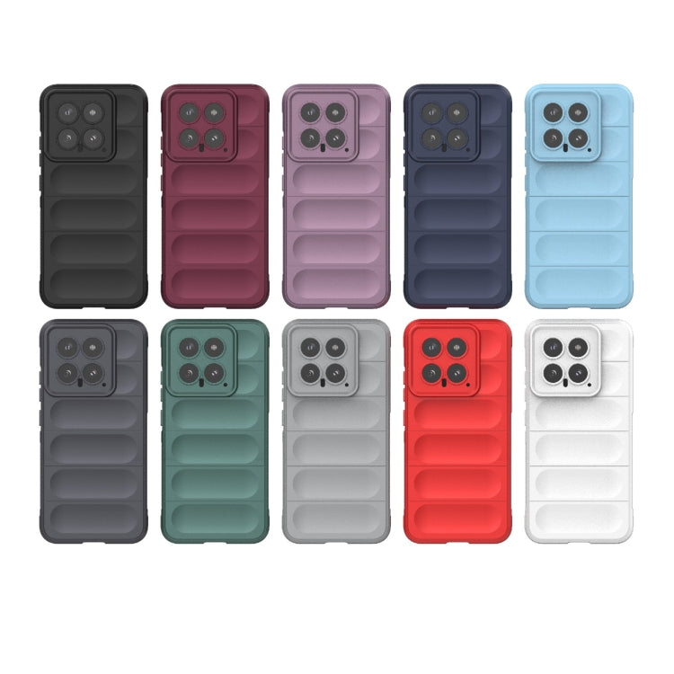 For Xiaomi 14 5G Magic Shield TPU + Flannel Phone Case(Dark Green) - 14 Cases by PMC TechLife | Online Shopping South Africa | PMC TechLife | Buy Now Pay Later Mobicred