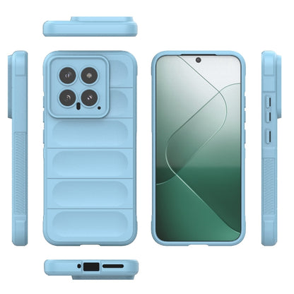 For Xiaomi 14 5G Magic Shield TPU + Flannel Phone Case(Light Blue) - 14 Cases by PMC Jewellery | Online Shopping South Africa | PMC Jewellery