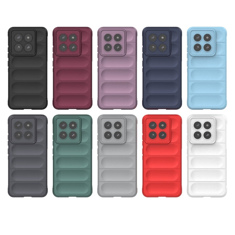 For Xiaomi 14 Pro 5G Magic Shield TPU + Flannel Phone Case(Wine Red) - 14 Pro Cases by PMC TechLife | Online Shopping South Africa | PMC TechLife | Buy Now Pay Later Mobicred