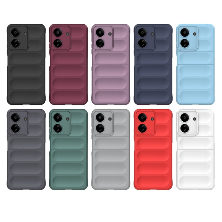 For Xiaomi Redmi 13C 4G Global Magic Shield TPU + Flannel Phone Case(Light Blue) - 13C Cases by PMC TechLife | Online Shopping South Africa | PMC TechLife | Buy Now Pay Later Mobicred