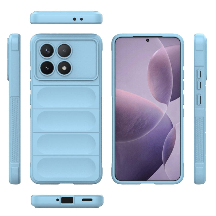 For Xiaomi Redmi K70 / K70 Pro 5G Magic Shield TPU + Flannel Phone Case(Light Blue) - K70 Pro Cases by PMC Jewellery | Online Shopping South Africa | PMC Jewellery | Buy Now Pay Later Mobicred