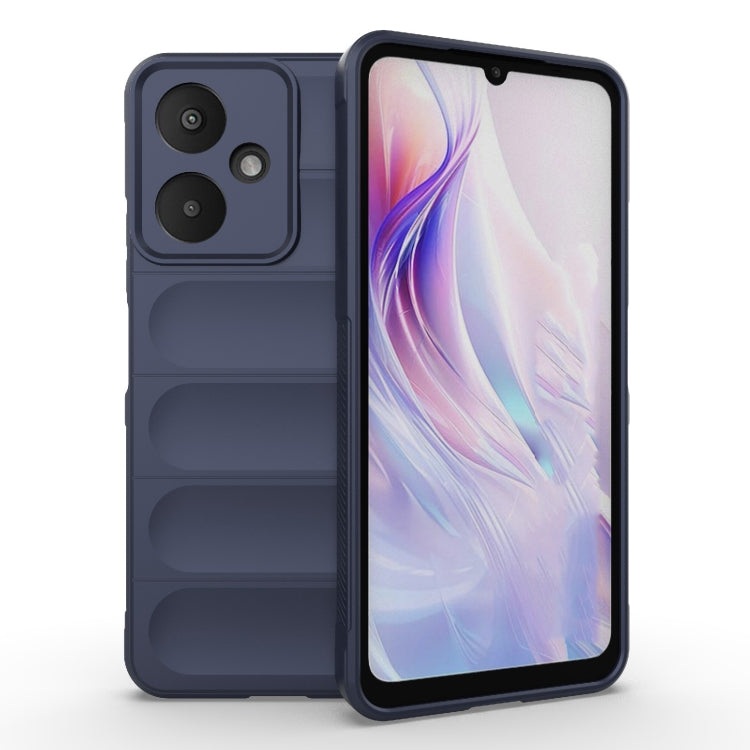 For Xiaomi Redmi 13C 5G Magic Shield TPU + Flannel Phone Case(Dark Blue) - 13C Cases by PMC Jewellery | Online Shopping South Africa | PMC Jewellery | Buy Now Pay Later Mobicred