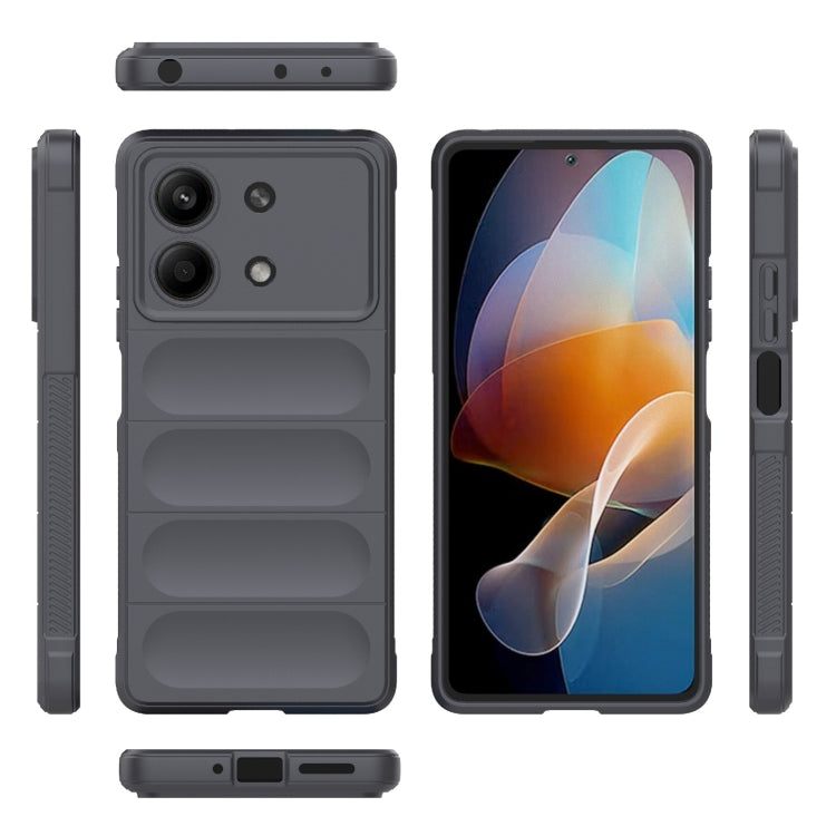 For Xiaomi Redmi Note 13R Pro 5G Magic Shield TPU + Flannel Phone Case(Dark Grey) - Xiaomi Cases by PMC TechLife | Online Shopping South Africa | PMC TechLife | Buy Now Pay Later Mobicred