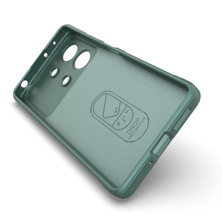 For Xiaomi Redmi Note 13R Pro 5G Magic Shield TPU + Flannel Phone Case(Dark Grey) - Xiaomi Cases by PMC TechLife | Online Shopping South Africa | PMC TechLife | Buy Now Pay Later Mobicred
