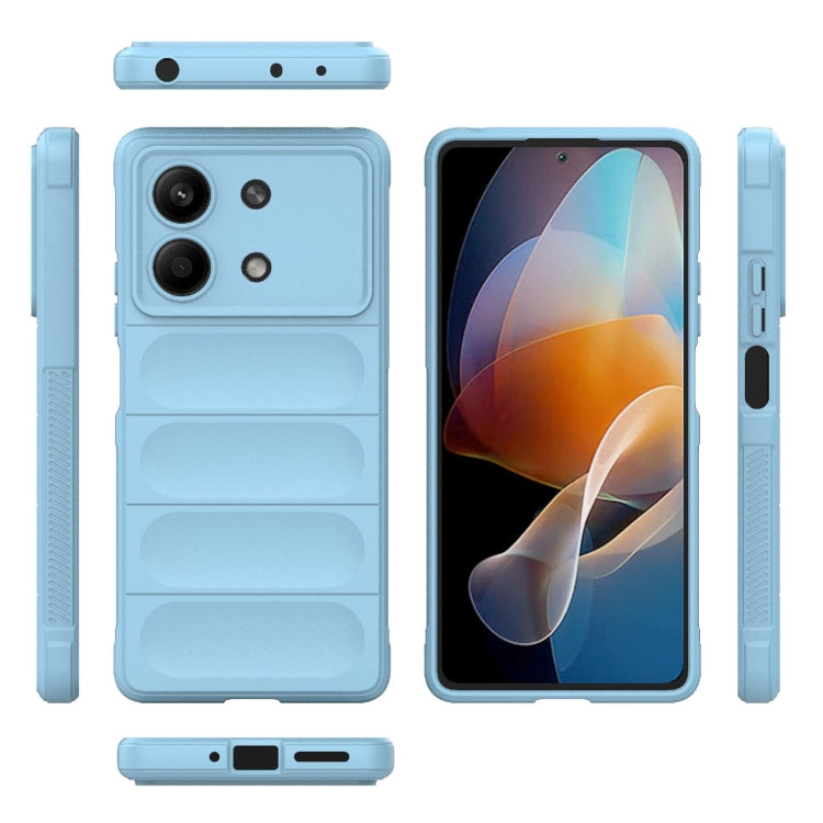 For Xiaomi Redmi Note 13R Pro 5G Magic Shield TPU + Flannel Phone Case(Light Blue) - Xiaomi Cases by PMC TechLife | Online Shopping South Africa | PMC TechLife | Buy Now Pay Later Mobicred