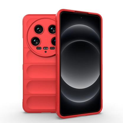 For Xiaomi 14 Ultra Magic Shield TPU + Flannel Phone Case(Red) - 14 Ultra Cases by PMC Jewellery | Online Shopping South Africa | PMC Jewellery | Buy Now Pay Later Mobicred