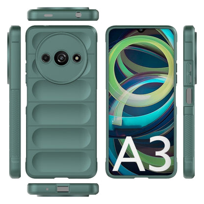 For Xiaomi Redmi A3 4G Global Magic Shield TPU + Flannel Phone Case(Dark Green) - Xiaomi Cases by PMC Jewellery | Online Shopping South Africa | PMC Jewellery | Buy Now Pay Later Mobicred