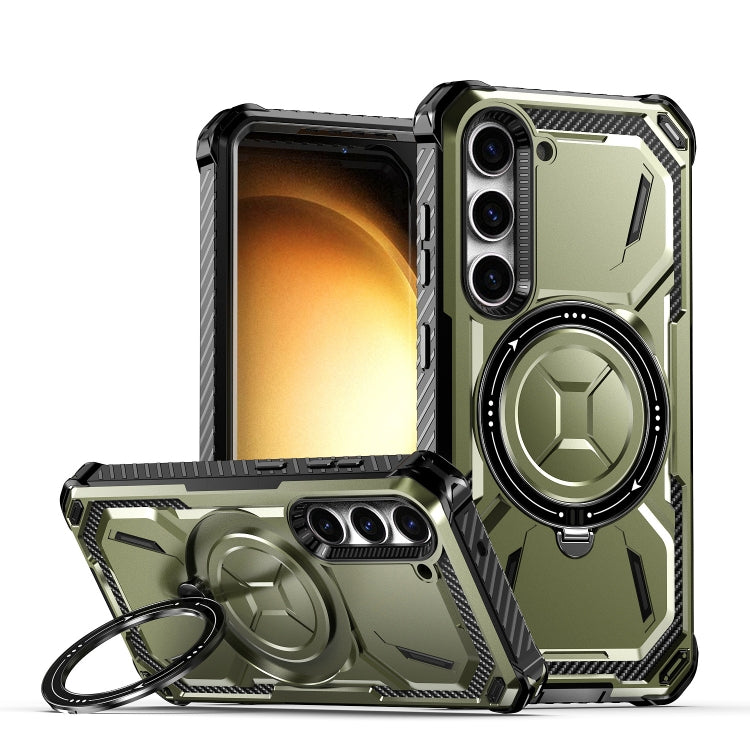 For Samsung Galaxy S24+ 5G Armor Series Holder Phone Case(Army Green) - Galaxy S24+ 5G Cases by PMC Jewellery | Online Shopping South Africa | PMC Jewellery