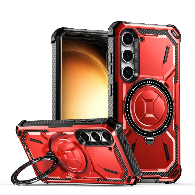 For Samsung Galaxy S24+ 5G Armor Series Holder Phone Case(Red) - Galaxy S24+ 5G Cases by PMC Jewellery | Online Shopping South Africa | PMC Jewellery