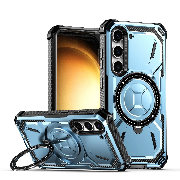 For Samsung Galaxy S24+ 5G Armor Series Holder Phone Case(Blue) - Galaxy S24+ 5G Cases by PMC Jewellery | Online Shopping South Africa | PMC Jewellery