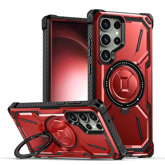 For Samsung Galaxy S24 Ultra 5G Armor Series Holder Phone Case(Red) - Galaxy S24 Ultra 5G Cases by PMC Jewellery | Online Shopping South Africa | PMC Jewellery