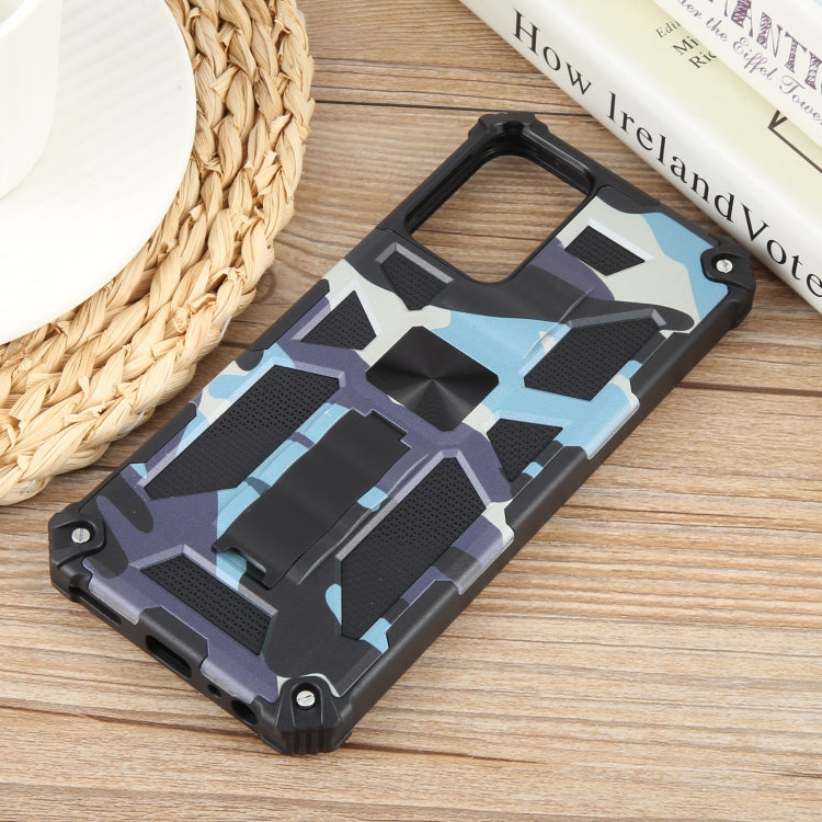 For Motorola Moto G Power 5G 2024 Camouflage Armor Kickstand TPU + PC Magnetic Phone Case(Light Blue) - Motorola Cases by PMC Jewellery | Online Shopping South Africa | PMC Jewellery | Buy Now Pay Later Mobicred