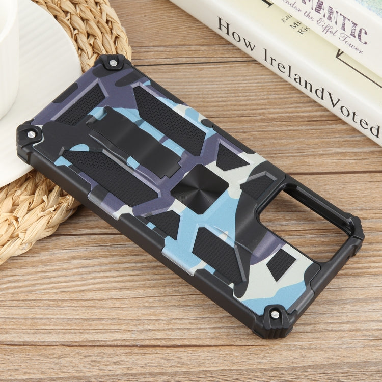 For Motorola Moto G Power 5G 2024 Camouflage Armor Kickstand TPU + PC Magnetic Phone Case(Light Blue) - Motorola Cases by PMC Jewellery | Online Shopping South Africa | PMC Jewellery | Buy Now Pay Later Mobicred