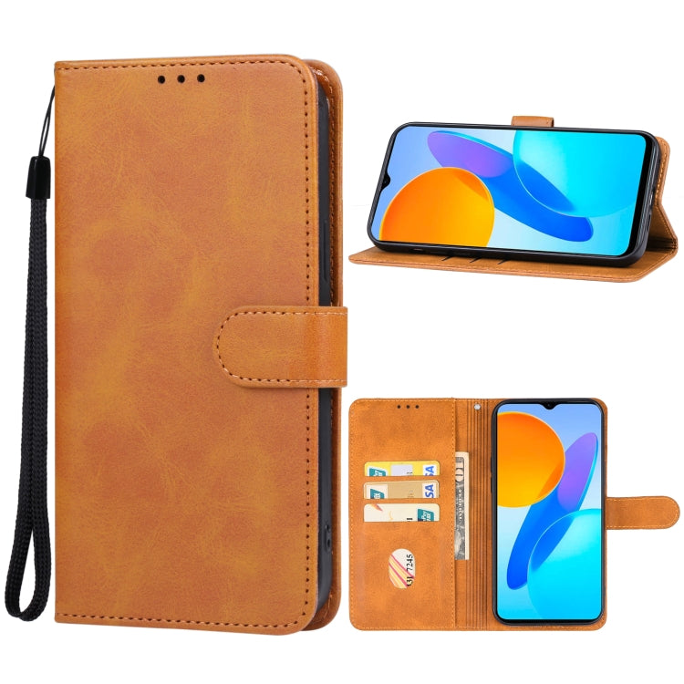 For Honor X6s Leather Phone Case(Brown) - Honor Cases by PMC Jewellery | Online Shopping South Africa | PMC Jewellery | Buy Now Pay Later Mobicred