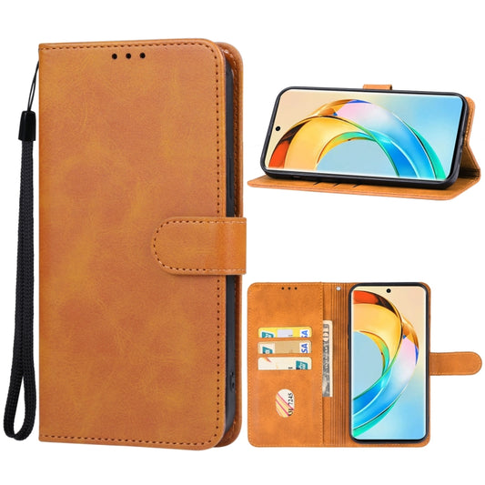 For Honor X9b Leather Phone Case(Brown) - Honor Cases by PMC Jewellery | Online Shopping South Africa | PMC Jewellery | Buy Now Pay Later Mobicred