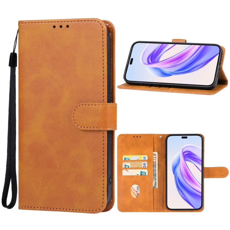 For Honor X50i+ Leather Phone Case(Brown) - Honor Cases by PMC Jewellery | Online Shopping South Africa | PMC Jewellery | Buy Now Pay Later Mobicred