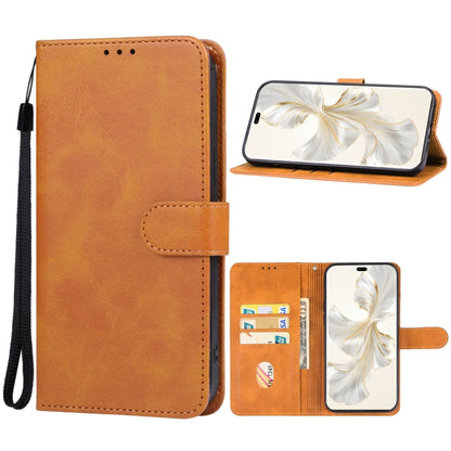 For Honor 100 Pro Leather Phone Case(Brown) - Honor Cases by PMC Jewellery | Online Shopping South Africa | PMC Jewellery | Buy Now Pay Later Mobicred