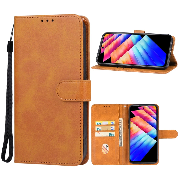 For Infinix Hot 30 Play NFC Leather Phone Case(Brown) - Infinix Cases by PMC Jewellery | Online Shopping South Africa | PMC Jewellery | Buy Now Pay Later Mobicred