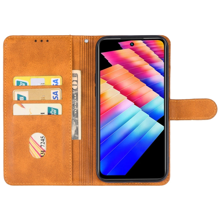 For Infinix Hot 30 Play NFC Leather Phone Case(Brown) - Infinix Cases by PMC Jewellery | Online Shopping South Africa | PMC Jewellery | Buy Now Pay Later Mobicred