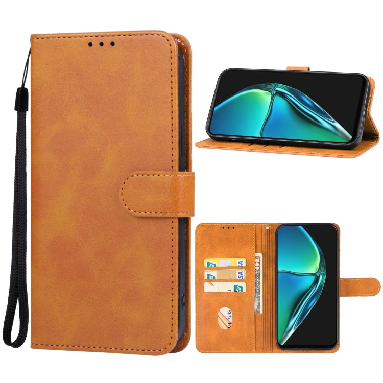 For Infinix Hot 40i Leather Phone Case(Brown) - Infinix Cases by PMC Jewellery | Online Shopping South Africa | PMC Jewellery | Buy Now Pay Later Mobicred