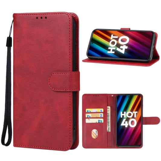 For Infinix Hot 40 Leather Phone Case(Red) - Infinix Cases by PMC Jewellery | Online Shopping South Africa | PMC Jewellery | Buy Now Pay Later Mobicred