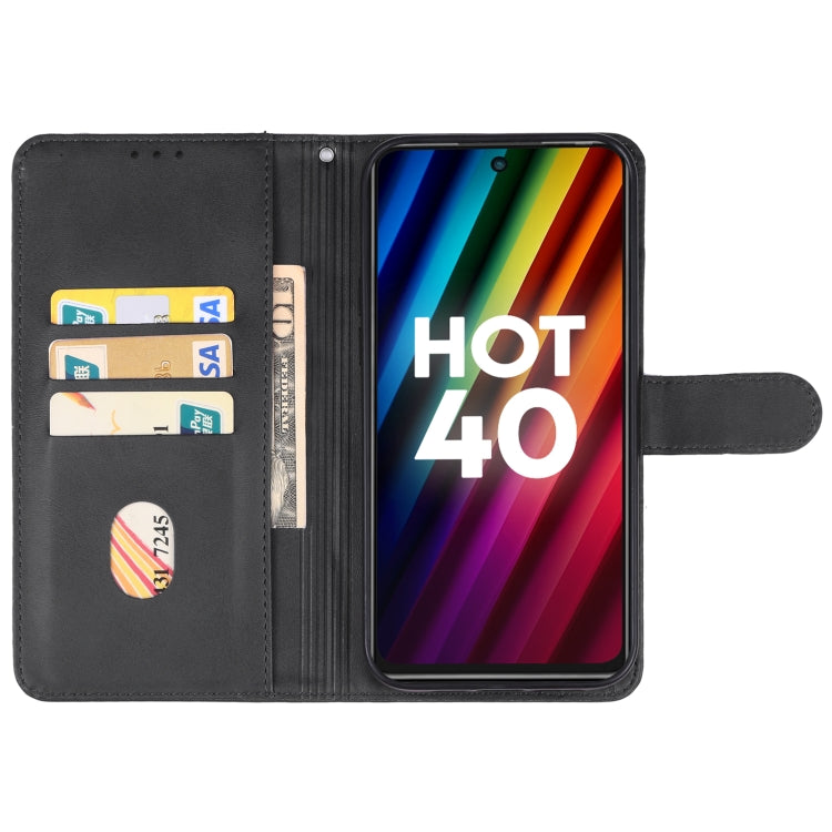 For Infinix Hot 40 Leather Phone Case(Black) - Infinix Cases by PMC Jewellery | Online Shopping South Africa | PMC Jewellery | Buy Now Pay Later Mobicred