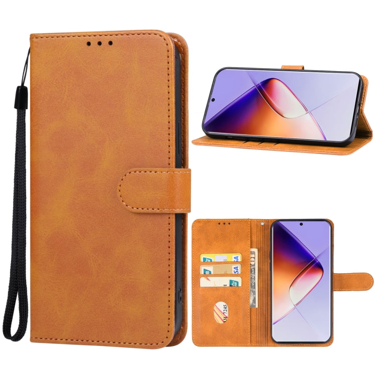 For Infinix Note 40 Pro Leather Phone Case(Brown) - Infinix Cases by PMC Jewellery | Online Shopping South Africa | PMC Jewellery | Buy Now Pay Later Mobicred