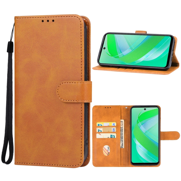 For Infinix Smart 8 Pro Leather Phone Case(Brown) - Infinix Cases by PMC Jewellery | Online Shopping South Africa | PMC Jewellery | Buy Now Pay Later Mobicred