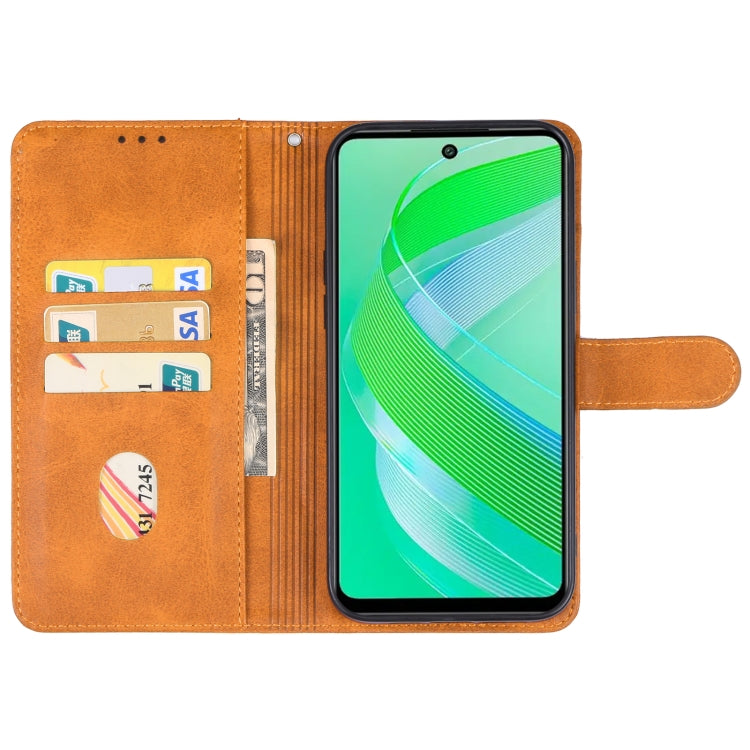 For Infinix Smart 8 Pro Leather Phone Case(Brown) - Infinix Cases by PMC Jewellery | Online Shopping South Africa | PMC Jewellery | Buy Now Pay Later Mobicred