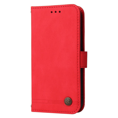 For Honor 200 Lite Global Skin Feel Life Tree Metal Button Leather Phone Case(Red) - Honor Cases by PMC Jewellery | Online Shopping South Africa | PMC Jewellery | Buy Now Pay Later Mobicred