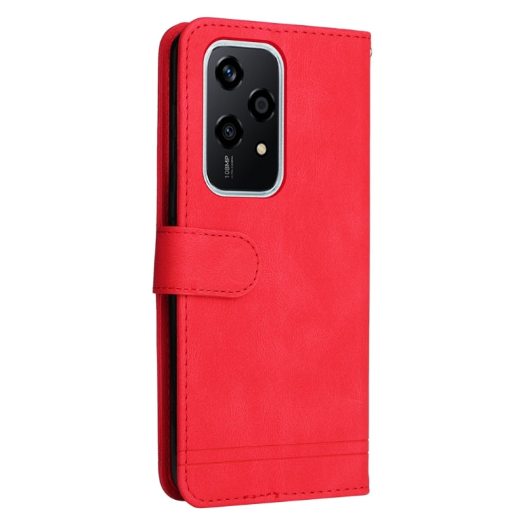 For Honor 200 Lite Global Skin Feel Life Tree Metal Button Leather Phone Case(Red) - Honor Cases by PMC Jewellery | Online Shopping South Africa | PMC Jewellery | Buy Now Pay Later Mobicred