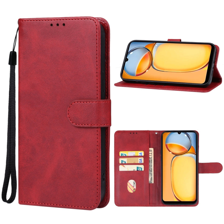 For Xiaomi Redmi 13C/Poco C65 Leather Phone Case(Red) - 13C Cases by PMC Jewellery | Online Shopping South Africa | PMC Jewellery | Buy Now Pay Later Mobicred