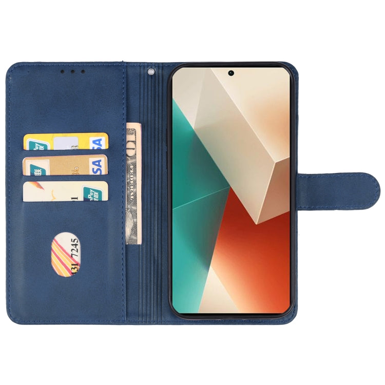 For Xiaomi Redmi Note 13 5G Leather Phone Case(Blue) - Xiaomi Cases by PMC Jewellery | Online Shopping South Africa | PMC Jewellery | Buy Now Pay Later Mobicred