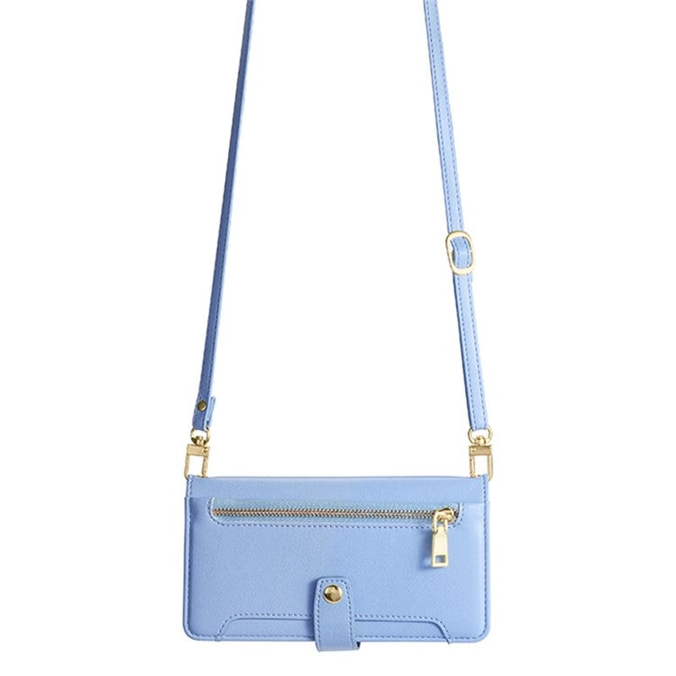 For Honor Play 60 Plus Sheep Texture Cross-body Zipper Wallet Leather Phone Case(Blue) - Honor Cases by PMC TechLife | Online Shopping South Africa | PMC TechLife | Buy Now Pay Later Mobicred