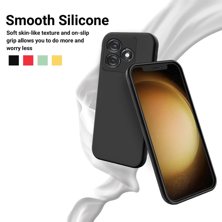 For Tecno Spark 10 4G / 10C 4G Pure Color Liquid Silicone Shockproof Phone Case(Black) - Tecno Cases by PMC Jewellery | Online Shopping South Africa | PMC Jewellery | Buy Now Pay Later Mobicred