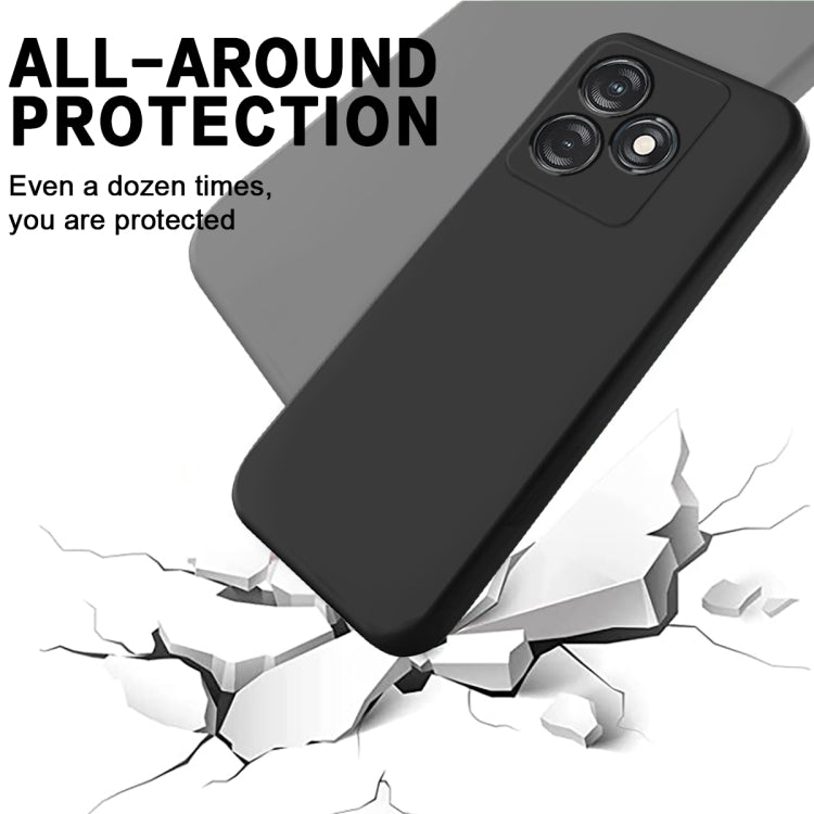 For Tecno Spark 10 4G / 10C 4G Pure Color Liquid Silicone Shockproof Phone Case(Black) - Tecno Cases by PMC Jewellery | Online Shopping South Africa | PMC Jewellery | Buy Now Pay Later Mobicred