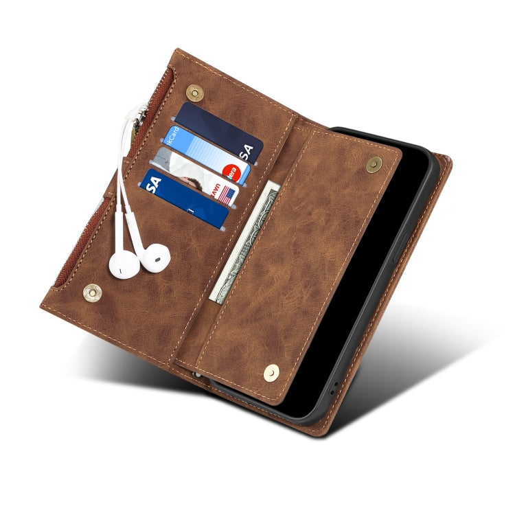 For Google Pixel 8 ESEBLE Retro Frosted RFID Flip Leather Phone Case(Brown) - Google Cases by ESEBLE | Online Shopping South Africa | PMC TechLife | Buy Now Pay Later Mobicred