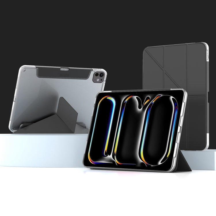 For iPad Pro 13 2024 Mutural Deformation Stand Smart Leather Tablet Case(Black) - iPad Pro 13 2024 Cases by Mutural | Online Shopping South Africa | PMC TechLife | Buy Now Pay Later Mobicred