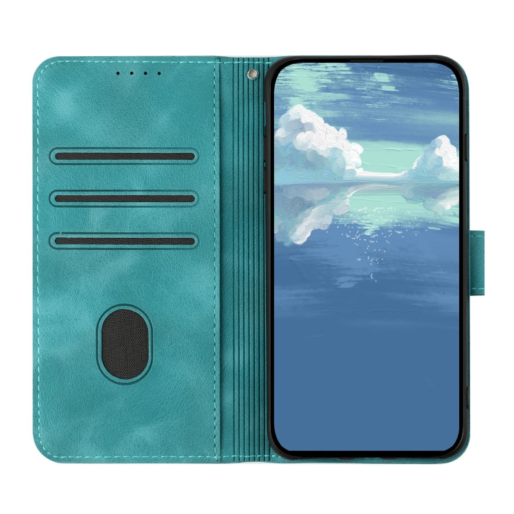 For Xiaomi Redmi Note 12 4G Global Line Pattern Skin Feel Leather Phone Case(Light Blue) - Xiaomi Cases by PMC Jewellery | Online Shopping South Africa | PMC Jewellery | Buy Now Pay Later Mobicred