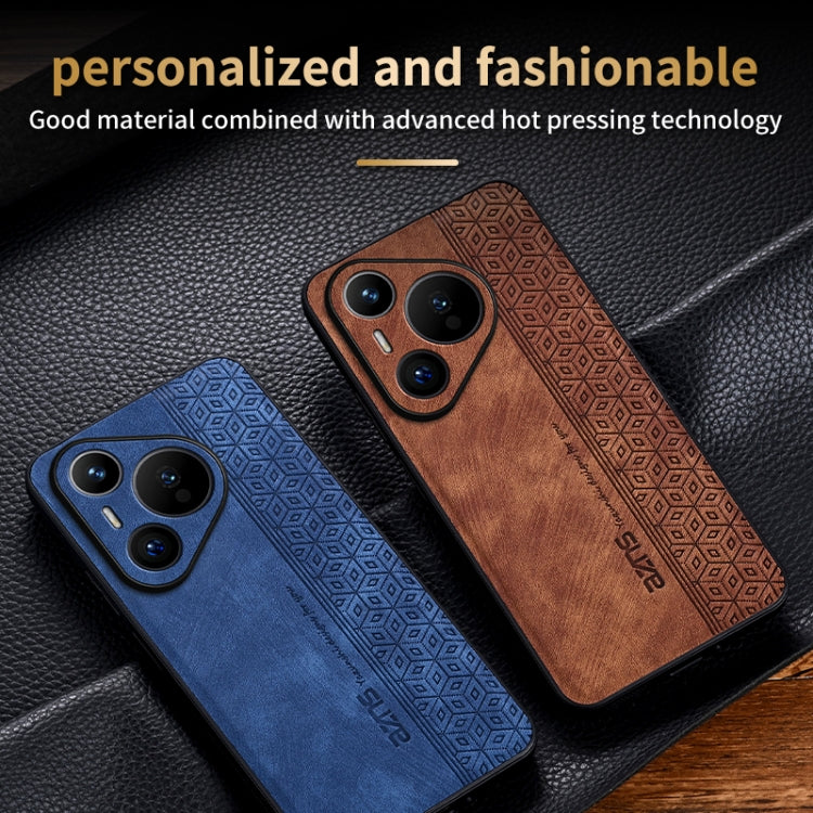 For Huawei Pura 70 AZNS 3D Embossed Skin Feel Phone Case(Brown) - Huawei Cases by AZNS | Online Shopping South Africa | PMC Jewellery | Buy Now Pay Later Mobicred