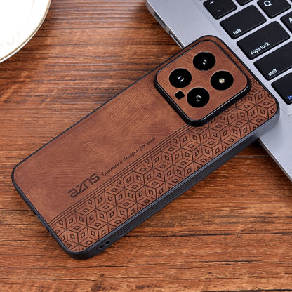 For Xiaomi 14 AZNS 3D Embossed Skin Feel Phone Case(Brown) - 14 Cases by AZNS | Online Shopping South Africa | PMC Jewellery | Buy Now Pay Later Mobicred