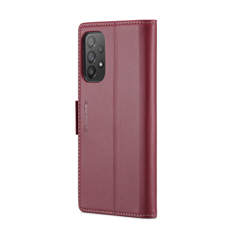 For Samsung Galaxy A73 5G CaseMe 023 Butterfly Buckle Litchi Texture RFID Anti-theft Leather Phone Case(Wine Red) - Galaxy Phone Cases by CaseMe | Online Shopping South Africa | PMC Jewellery | Buy Now Pay Later Mobicred