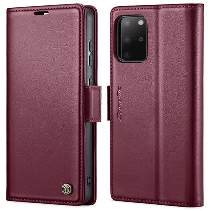 For Samsung Galaxy S20+ CaseMe 023 Butterfly Buckle Litchi Texture RFID Anti-theft Leather Phone Case(Wine Red) - Galaxy Phone Cases by CaseMe | Online Shopping South Africa | PMC Jewellery | Buy Now Pay Later Mobicred