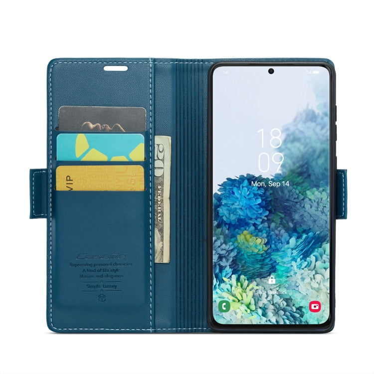 For Samsung Galaxy S20+ CaseMe 023 Butterfly Buckle Litchi Texture RFID Anti-theft Leather Phone Case(Blue) - Galaxy Phone Cases by CaseMe | Online Shopping South Africa | PMC Jewellery | Buy Now Pay Later Mobicred