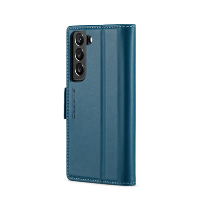 For Samsung Galaxy S22+ 5G CaseMe 023 Butterfly Buckle Litchi Texture RFID Anti-theft Leather Phone Case(Blue) - Galaxy S22+ 5G Cases by CaseMe | Online Shopping South Africa | PMC Jewellery | Buy Now Pay Later Mobicred