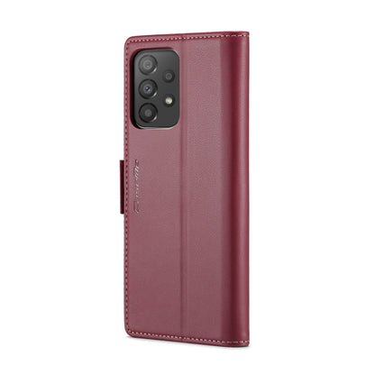 For Samsung Galaxy A53 CaseMe 023 Butterfly Buckle Litchi Texture RFID Anti-theft Leather Phone Case(Wine Red) - Galaxy Phone Cases by CaseMe | Online Shopping South Africa | PMC Jewellery | Buy Now Pay Later Mobicred