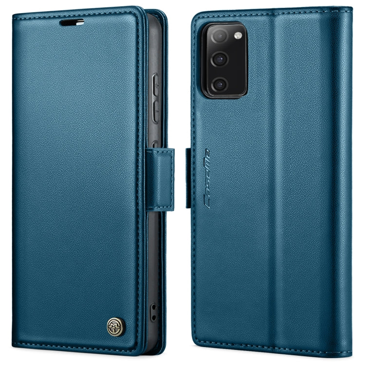 For Samsung Galaxy S20 FE CaseMe 023 Butterfly Buckle Litchi Texture RFID Anti-theft Leather Phone Case(Blue) - Galaxy S20 FE Cases by CaseMe | Online Shopping South Africa | PMC Jewellery | Buy Now Pay Later Mobicred