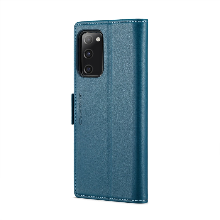 For Samsung Galaxy S20 FE CaseMe 023 Butterfly Buckle Litchi Texture RFID Anti-theft Leather Phone Case(Blue) - Galaxy S20 FE Cases by CaseMe | Online Shopping South Africa | PMC Jewellery | Buy Now Pay Later Mobicred